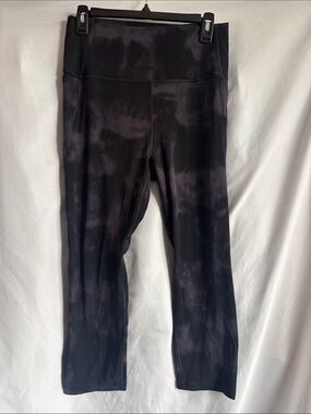 CRZ YOGA Black Tie-Dye High-Waist Leggings
